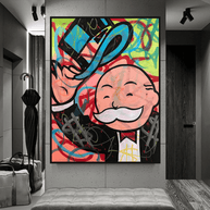 Alec Monopoly Millionaire Canvas Wall Art - Inspiring Home Decor-MinimalisticDecor.com