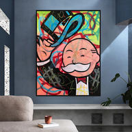 Alec Monopoly Millionaire Canvas Wall Art - Inspiring Home Decor-MinimalisticDecor.com
