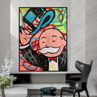 Alec Monopoly Millionaire Canvas Wall Art - Inspiring Home Decor-MinimalisticDecor.com