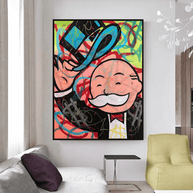 Alec Monopoly Millionaire Canvas Wall Art - Inspiring Home Decor-MinimalisticDecor.com