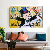 Alec Monopoly Millionaire Canvas Wall Art - Luxury Home Decor-MinimalisticDecor.com