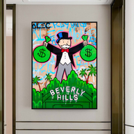 Alec Monopoly Millionaire in Beverly Hills Canvas Wall Art-MinimalisticDecor.com