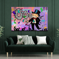 Alec Monopoly Millionaire Money Hoops Canvas Wall Art-MinimalisticDecor.com