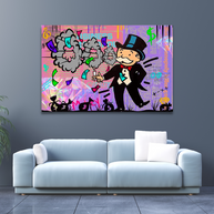 Alec Monopoly Millionaire Money Hoops Canvas Wall Art-MinimalisticDecor.com