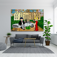 Alec Monopoly Millionaire Palace Canvas Wall Art-MinimalisticDecor.com