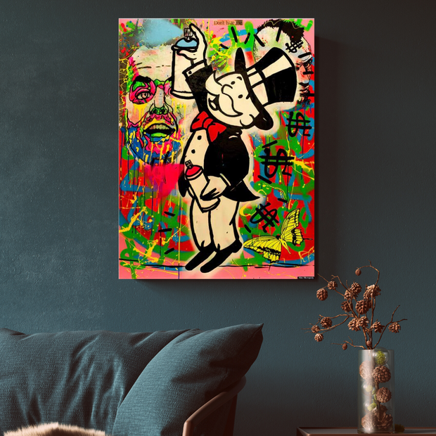 Alec Monopoly Millionaire Spray Wall Art-MinimalisticDecor.com