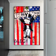 Alec Monopoly Millionaire Wall Street USA Canvas Wall Art-MinimalisticDecor.com