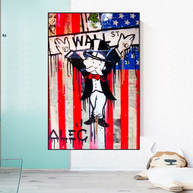Alec Monopoly Millionaire Wall Street USA Canvas Wall Art-MinimalisticDecor.com