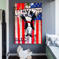 Alec Monopoly Millionaire Wall Street USA Canvas Wall Art-MinimalisticDecor.com