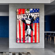 Alec Monopoly Millionaire Wall Street USA Canvas Wall Art-MinimalisticDecor.com