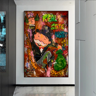 Alec Monopoly Money Man Real Estate Hustler Canvas Wall Art-MinimalisticDecor.com