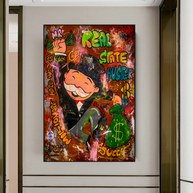 Alec Monopoly Money Man Real Estate Hustler Canvas Wall Art-MinimalisticDecor.com