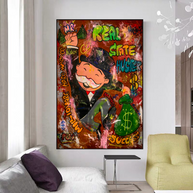 Alec Monopoly Money Man Real Estate Hustler Canvas Wall Art-MinimalisticDecor.com