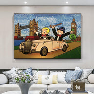 Alec Monopoly Richie Rich Money Canvas Wall Art-MinimalisticDecor.com