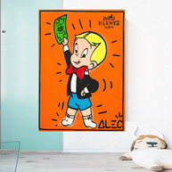 Alec Monopoly Richie Rich Money Man Canvas Wall Art-MinimalisticDecor.com