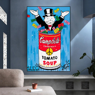 Alec Monopoly Tomato Soup Canvas Wall Art-MinimalisticDecor.com