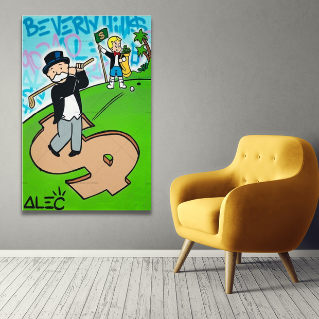 Alec Monopoly Wall Art: Explore Beverly Hills-MinimalisticDecor.com