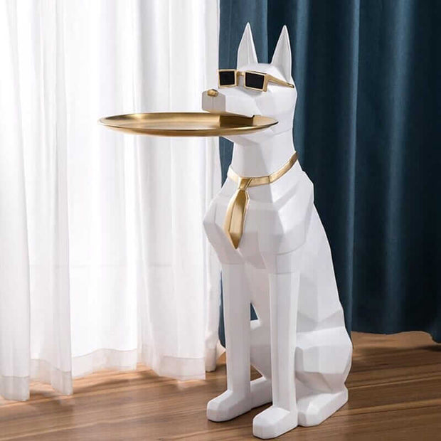Alsatian Dog Tray Decoration Statue: Exquisite Home Décor-MinimalisticDecor.com