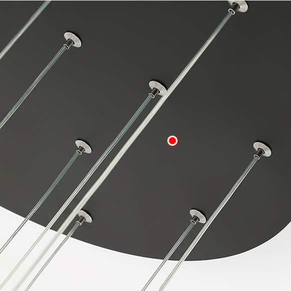 Aluminium Black Rings Long pendant lamp-MinimalisticDecor.com