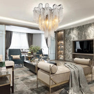 Aluminium Fringed Chandelier: Elegant and Timeless Design-MinimalisticDecor.com