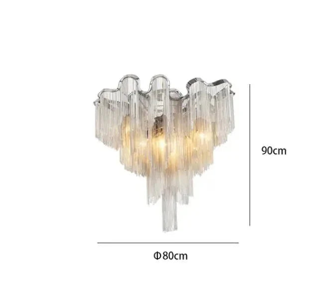 Aluminium Fringed Chandelier: Elegant and Timeless Design-MinimalisticDecor.com