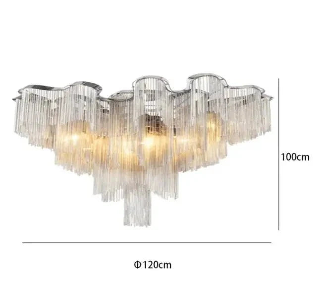 Aluminium Fringed Chandelier: Elegant and Timeless Design-MinimalisticDecor.com