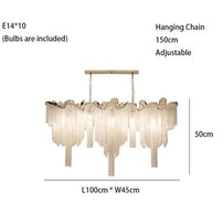 Aluminium Fringed Chandelier: Elegant and Timeless Design-MinimalisticDecor.com