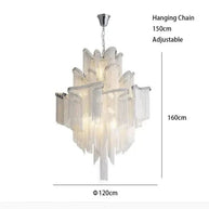 Aluminium Fringed Chandelier: Elegant and Timeless Design-MinimalisticDecor.com