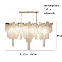 Aluminium Fringed Chandelier: Elegant and Timeless Design-MinimalisticDecor.com
