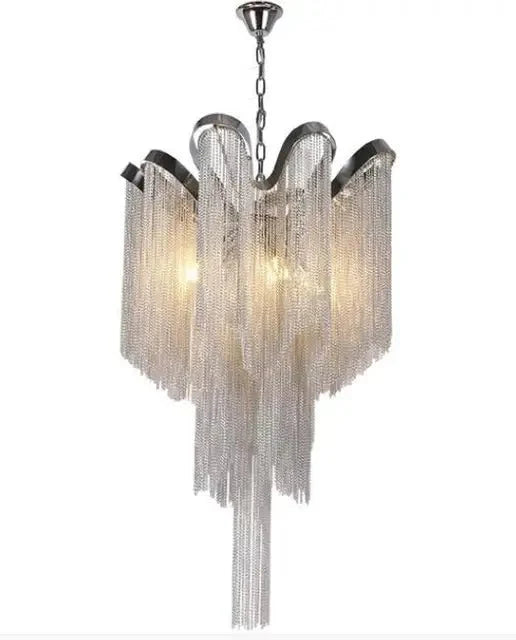 Aluminium Fringed Chandelier: Elegant and Timeless Design-MinimalisticDecor.com