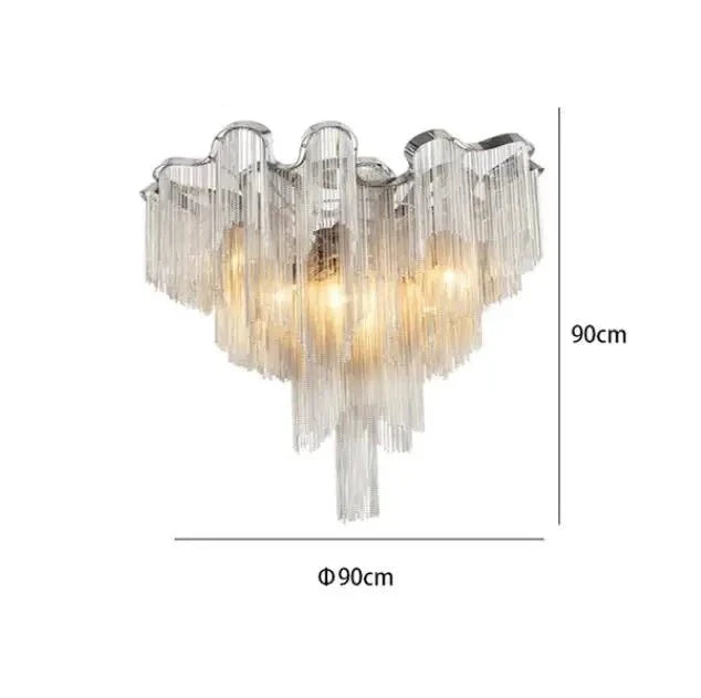 Aluminium Fringed Chandelier: Elegant and Timeless Design-MinimalisticDecor.com