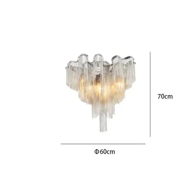 Aluminium Fringed Chandelier: Elegant and Timeless Design-MinimalisticDecor.com