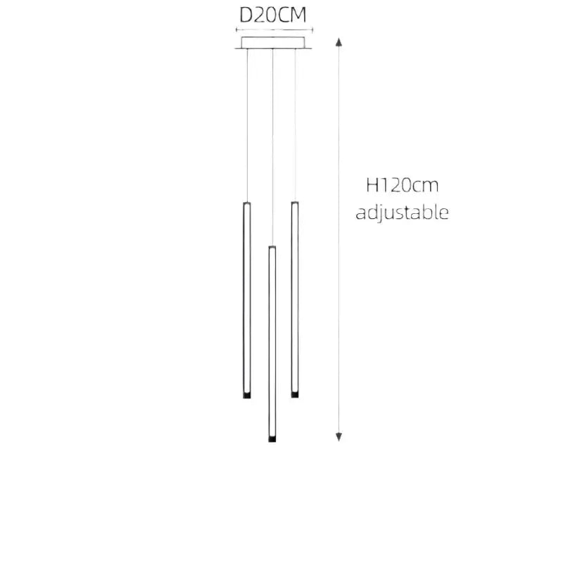 Aluminium Minimalist LED Staircase Chandelier – Cord Pendant Light-MinimalisticDecor.com