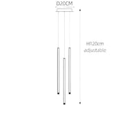 Aluminium Minimalist LED Staircase Chandelier – Cord Pendant Light-MinimalisticDecor.com