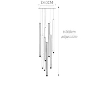 Aluminium Minimalist LED Staircase Chandelier – Cord Pendant Light-MinimalisticDecor.com