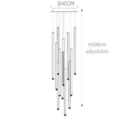 Aluminium Minimalist LED Staircase Chandelier – Cord Pendant Light-MinimalisticDecor.com