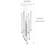 Aluminium Minimalist LED Staircase Chandelier – Cord Pendant Light-MinimalisticDecor.com