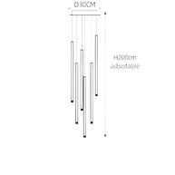 Aluminium Minimalist LED Staircase Chandelier – Cord Pendant Light-MinimalisticDecor.com