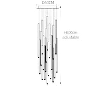 Aluminium Minimalist LED Staircase Chandelier – Cord Pendant Light-MinimalisticDecor.com