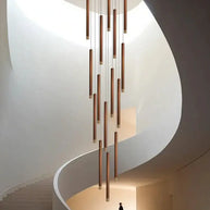 Aluminium Minimalist LED Staircase Chandelier – Cord Pendant Light-MinimalisticDecor.com