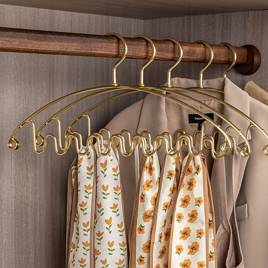 Aluminum Alloy Wave Shaped 5pcs Clothes Hanger-MinimalisticDecor.com