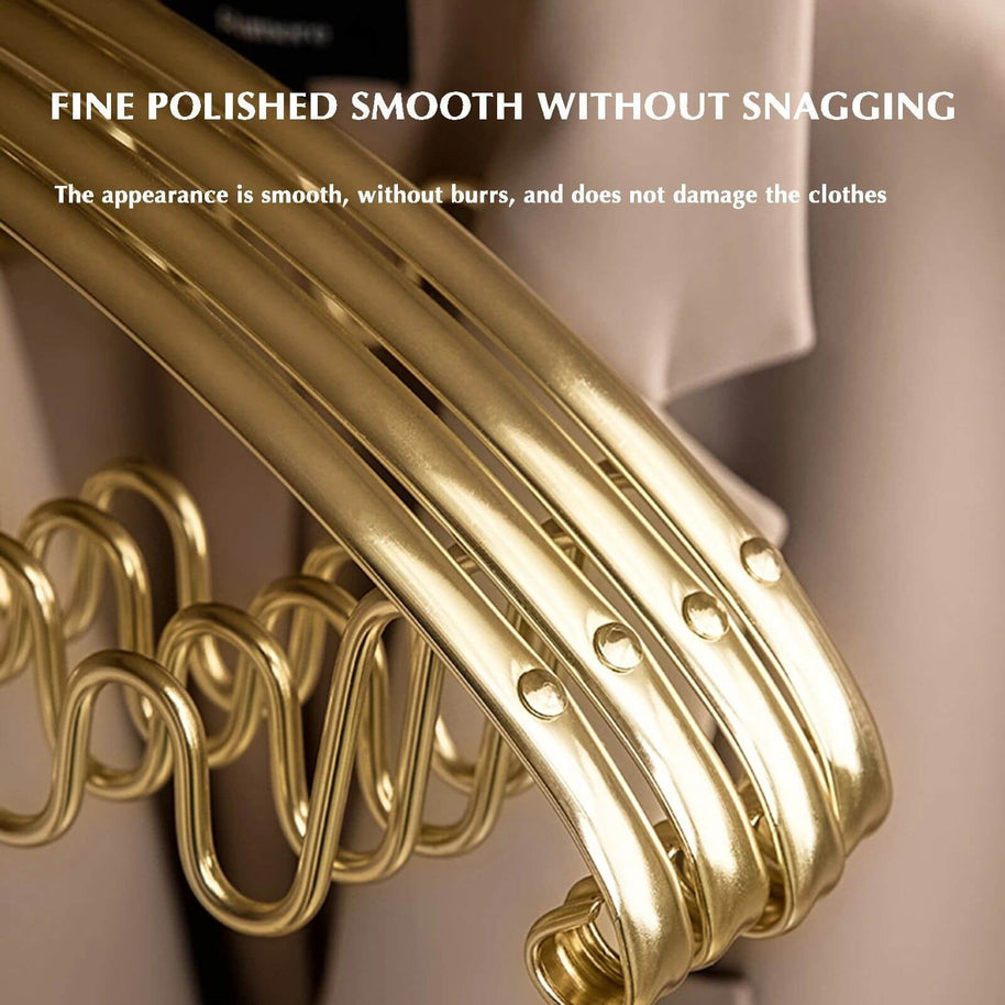 Aluminum Alloy Wave Shaped 5pcs Clothes Hanger-MinimalisticDecor.com