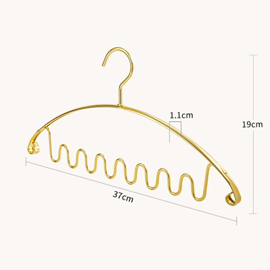 Aluminum Alloy Wave Shaped 5pcs Clothes Hanger-MinimalisticDecor.com