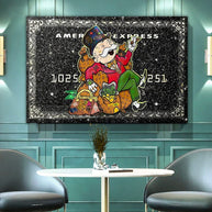 American Express American Express: Mr Monopoly Canvas Wall Art-MinimalisticDecor.com