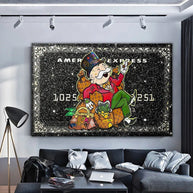 American Express American Express: Mr Monopoly Canvas Wall Art-MinimalisticDecor.com