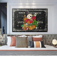 American Express American Express: Mr Monopoly Canvas Wall Art-MinimalisticDecor.com