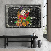 American Express American Express: Mr Monopoly Canvas Wall Art-MinimalisticDecor.com