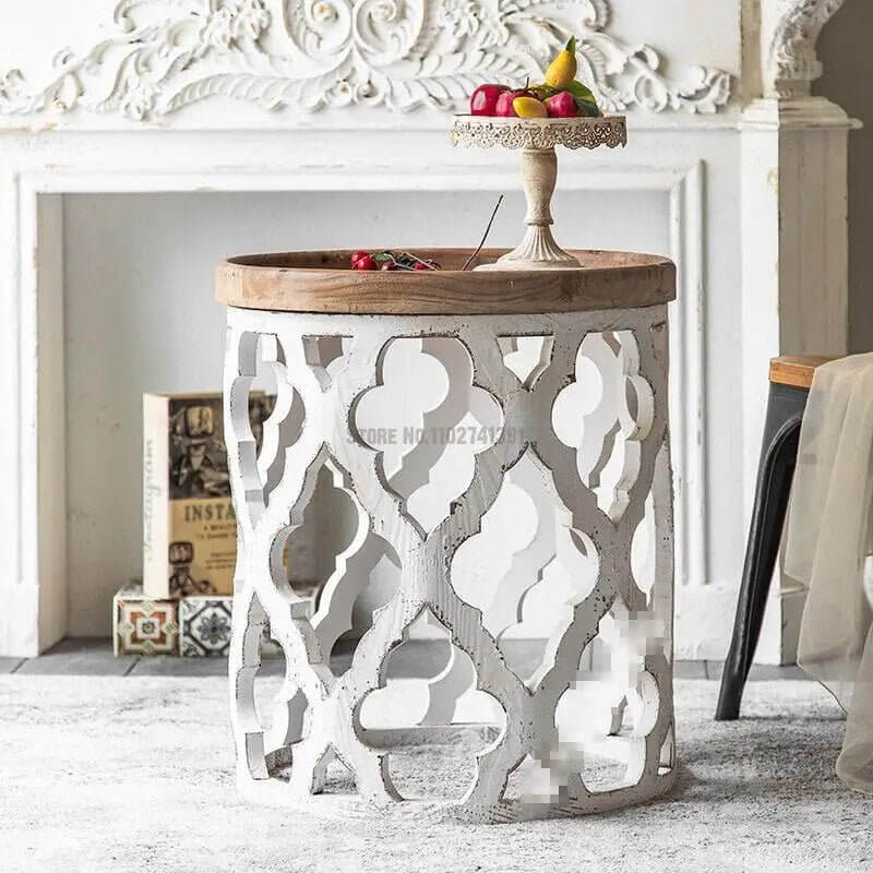 American Retro Solid Oak Wood Coffee Table Set-MinimalisticDecor.com