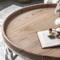 American Retro Solid Oak Wood Coffee Table Set-MinimalisticDecor.com