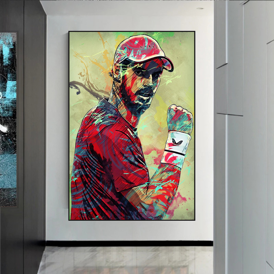 Andy Murray Tennis Legend Sports Canvas Wall Art-MinimalisticDecor.com